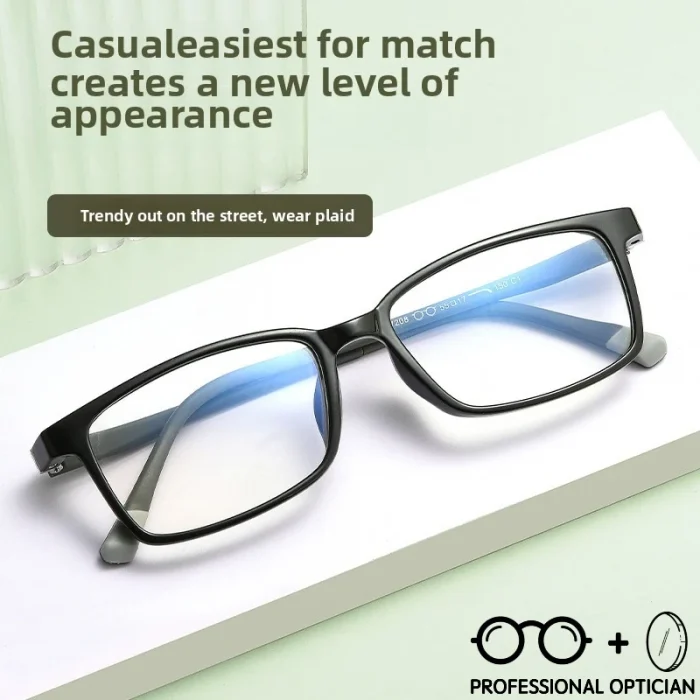 Casual Literary TR90 Square Full Frame Men and Women Myopia Hyperopia Anti Blue Light Prescription Progresivos Optical Glasses - Image 6