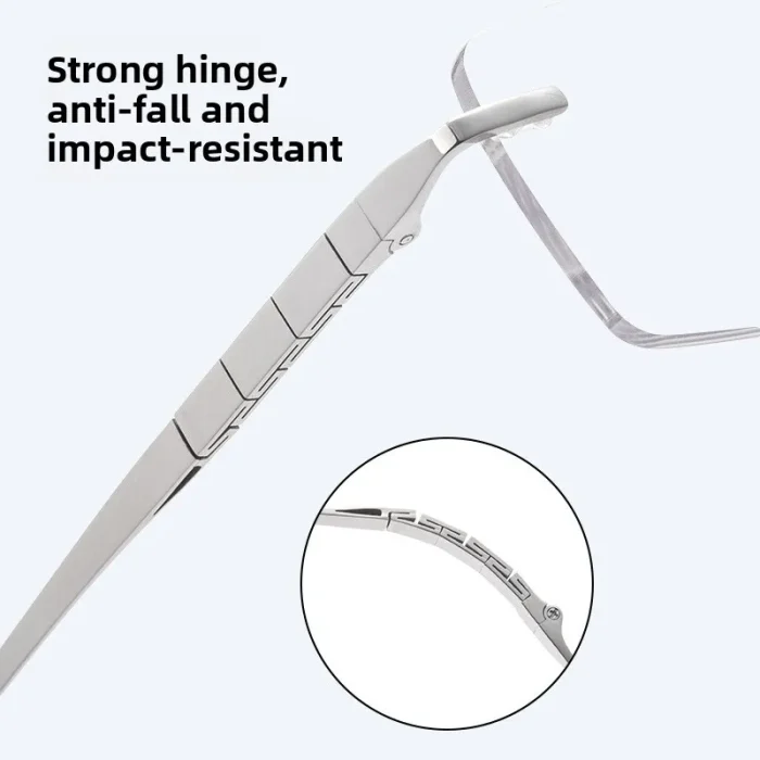 Ultralight Pure Titanium Simple Rimless Business Myopia Anti BlueLight Glasses Men Optical Prescription Multifocales Progresivos - Image 7