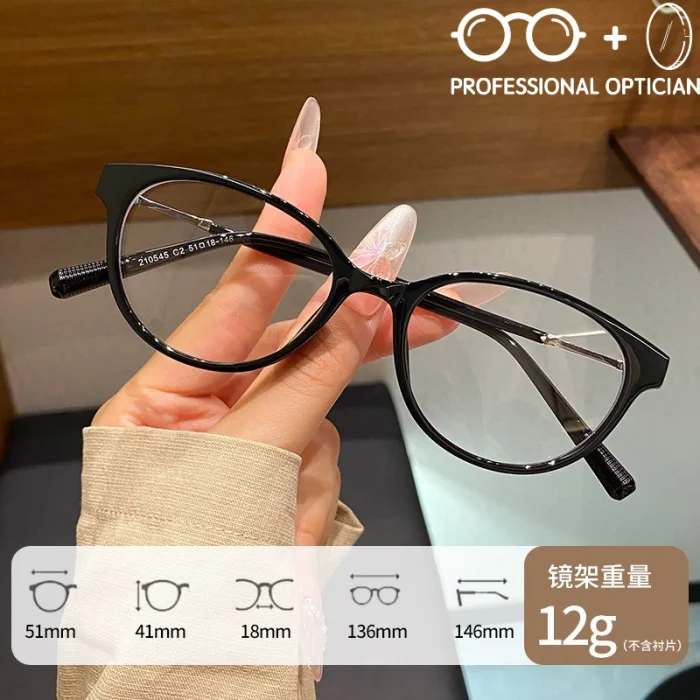 Exquisite Tortoiseshell Cat Eyel Face Shaping Myopia Hyperopia Astigmatism Anti Blue Light Prescription Optical Glasses - Image 2