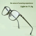 Ultra Light TR90 Literary Retro Round Frame Plain Myopia Hyperopia Astigmatism Anti Blue Light Prescription Optical Glasses - Image 8