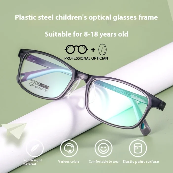 Kids Boys Ultra Light Plastic Steel Full Frame Big Children Myopia Anti Blue Light Prescription Multifocales Progresivos Glasses - Image 7