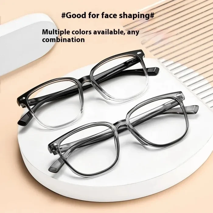 Two-Tone Transparent Black, Slimming Design, Super Light TR90 Glasses Men Optical Prescription Progressive Unisex نظارات طبية - Image 10