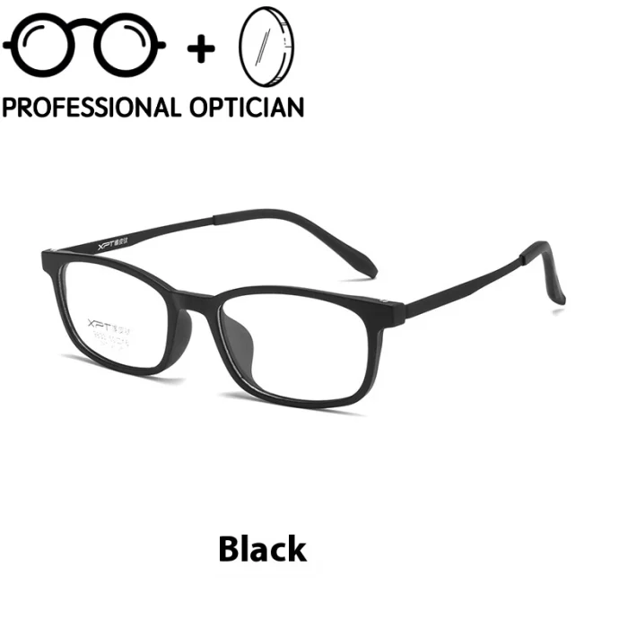 High Degree TR90 Small Frame Casual Ultra Light Titanium Frame Student Myopia Hyperopia Anti Blue Light Prescription Glasses - Image 5