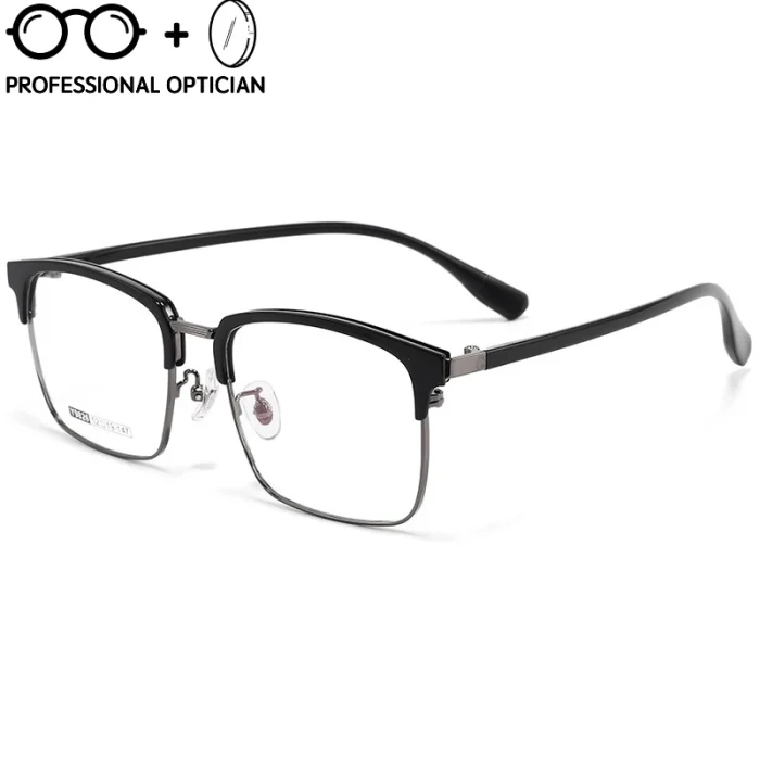 Business Full Frame High Quality Alloy Elastic Temple Myopia Hyperopia Astigmatism Anti Blue Light Prescription Optical Glasses - Image 4