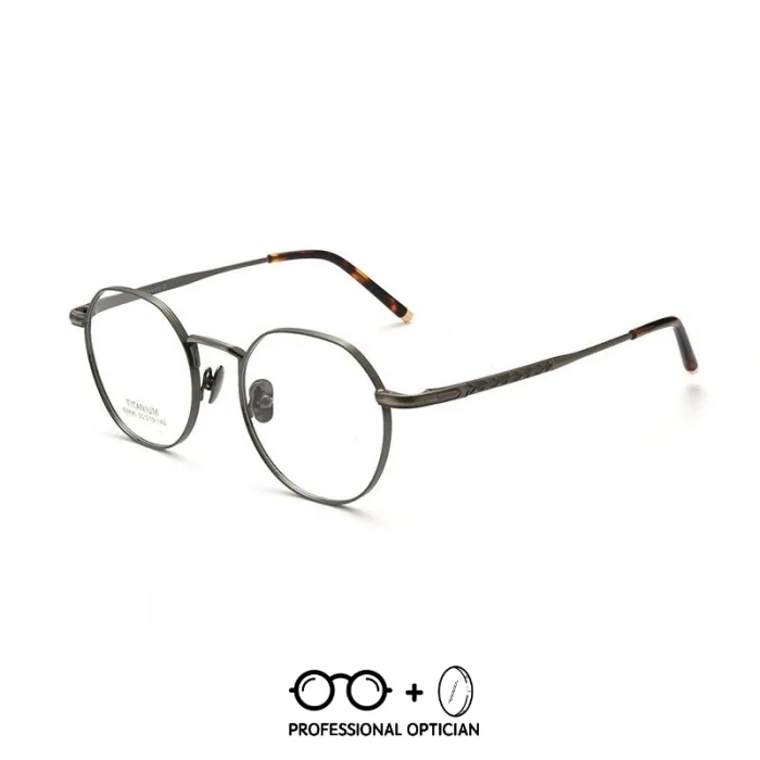 Ultra-light Pure Titanium Retro Small Round Myopia Blue Light Glasses Unisex Optical Prescription Multifocales Progresivos - Image 2