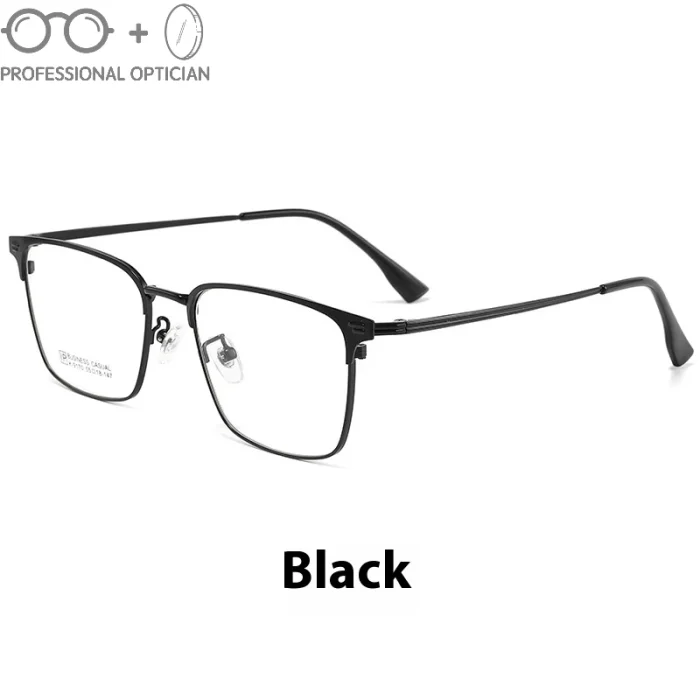 Ultra Light Business Square Black Frame Myopia Hyperopia Astigmatism Anti Blue Light Prescription Progressive Optical Glasses - Image 3