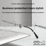 Ultralight Pure Titanium Simple Rimless Business Myopia Anti BlueLight Glasses Men Optical Prescription Multifocales Progresivos - Image 5
