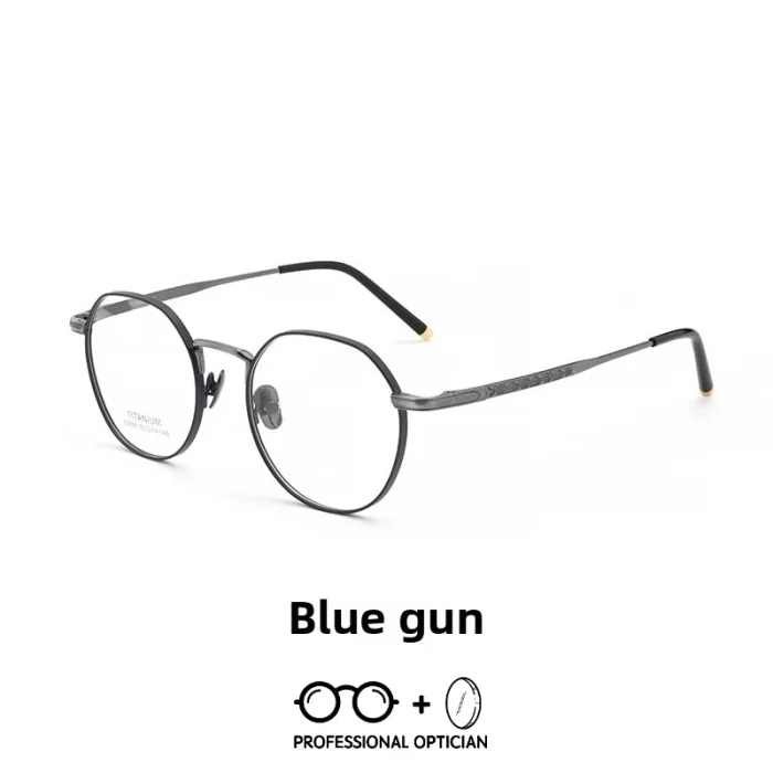 Ultra-light Pure Titanium Retro Small Round Myopia Blue Light Glasses Unisex Optical Prescription Multifocales Progresivos - Image 3