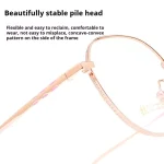 Women's Vintage Titanium Glasses Frame - Retro Round HD Optical Eyewear, Lightweight Prescription Eyeglasses Blue Light - Image 9