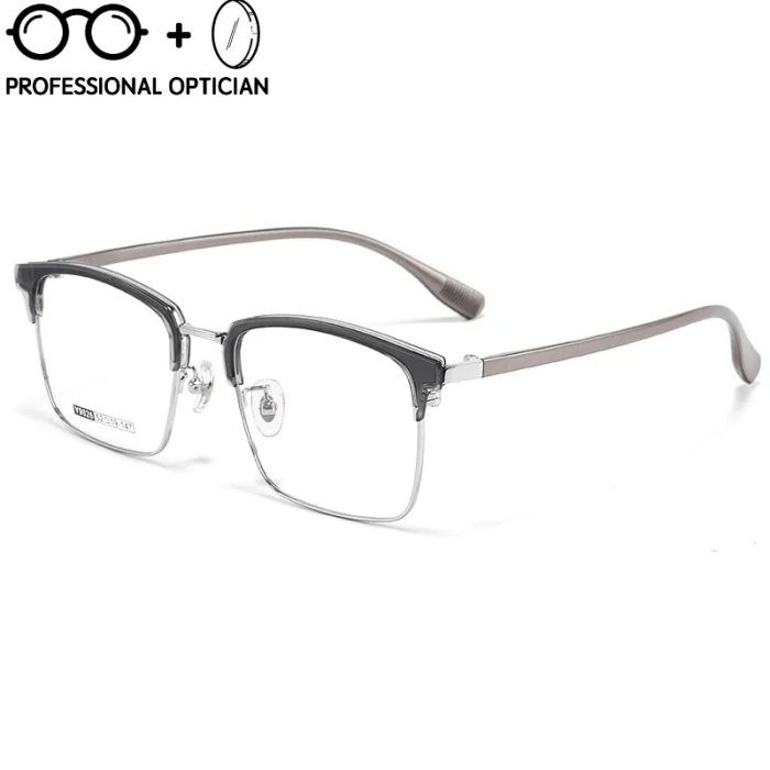 Business Full Frame High Quality Alloy Elastic Temple Myopia Hyperopia Astigmatism Anti Blue Light Prescription Optical Glasses - Image 5