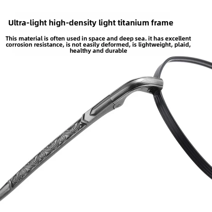 Ultra-light Pure Titanium Retro Small Round Myopia Blue Light Glasses Unisex Optical Prescription Multifocales Progresivos - Image 7