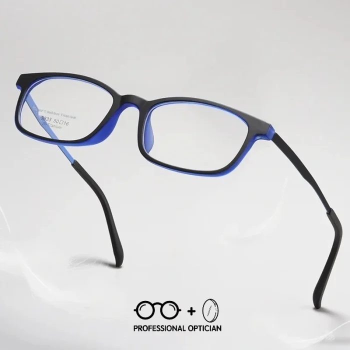 High Degree TR90 Small Frame Casual Ultra Light Titanium Frame Student Myopia Hyperopia Anti Blue Light Prescription Glasses - Image 7