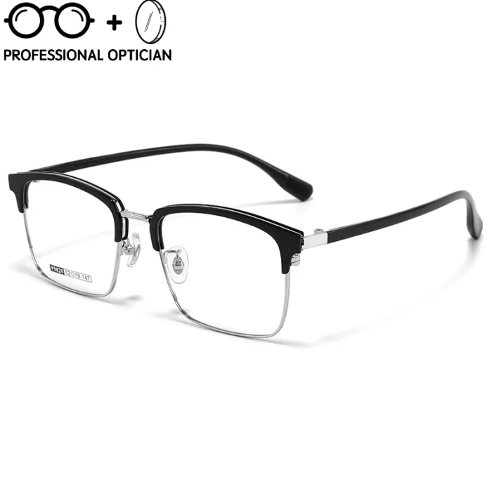 Business Full Frame High Quality Alloy Elastic Temple Myopia Hyperopia Astigmatism Anti Blue Light Prescription Optical Glasses - Image 6
