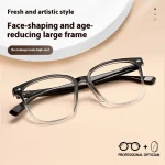 Two-Tone Transparent Black, Slimming Design, Super Light TR90 Glasses Men Optical Prescription Progressive Unisex نظارات طبية - Image 8