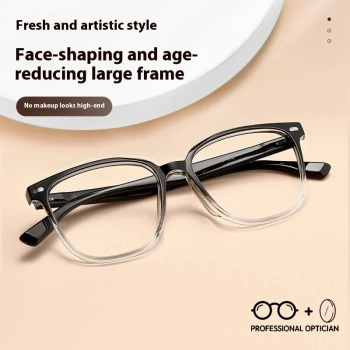 Two-Tone Transparent Black, Slimming Design, Super Light TR90 Glasses Men Optical Prescription Progressive Unisex نظارات طبية - Image 8