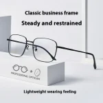 New Ultra-light Pure Titanium Business Full-frame Anti-blue Light Myopia Prescription Multifocal Progressive Glasses Men Women - Image 6