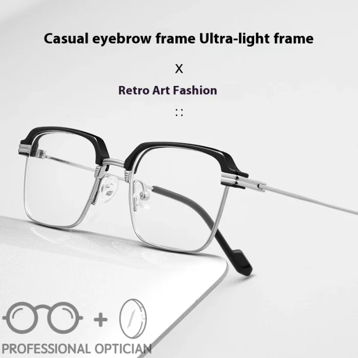 Business Ultra-light Retro Full-frame Browline Myopia Blue Light Glasses Men Optical Prescription Progressive نظارات طبية Women - Image 8