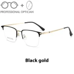 Simple Business Fashion Versatile Ultra Light Alloy Myopia Hyperopia Astigmatism Anti Blue Light Prescription Optical Glasses - Image 4