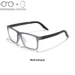Men's Sport Black Frame Glasses Men- Oversize TR90 Design Sports Eyeglasses for Large Faces, Anti-Slip Temples Shockproof Lenses - Image 4