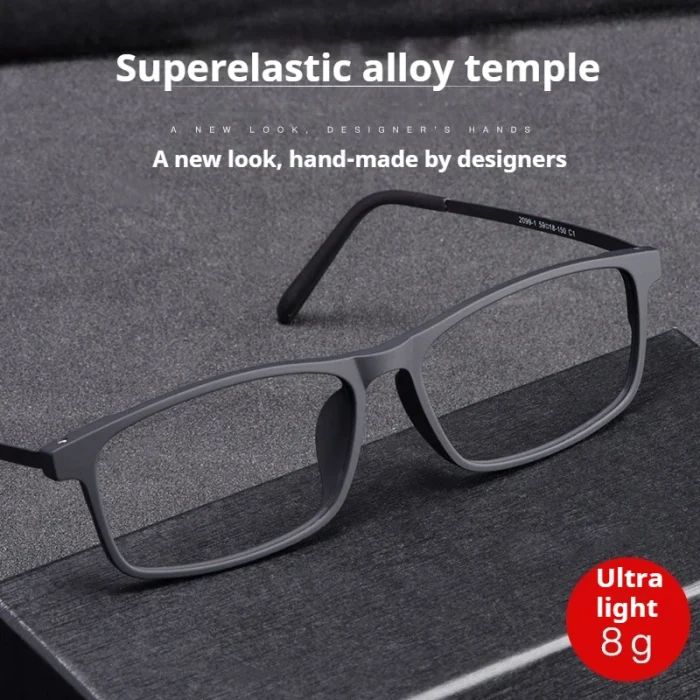 Demagnetized Titanium Prescription Glasses Men Multifocales Progresivos - Full-Rim TR90 Frame, Flexible Design for Narrow Faces - Image 5