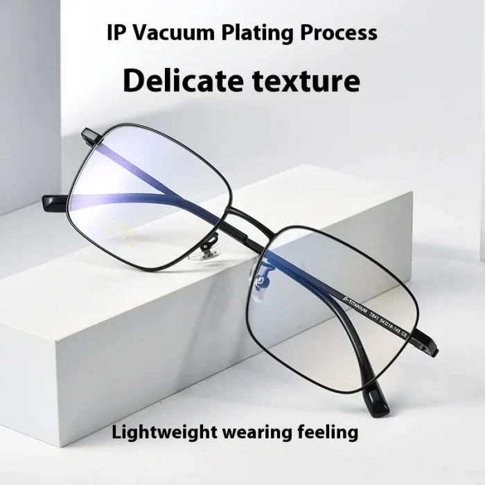 New Ultra-light Pure Titanium Business Full-frame Anti-blue Light Myopia Prescription Multifocal Progressive Glasses Men Women - Image 8