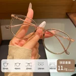 High End Retro Tortoiseshell Round Frame Korean Style Myopia Hyperopia Astigmatism Anti Blue Light Prescription Optical Glasses - Image 2